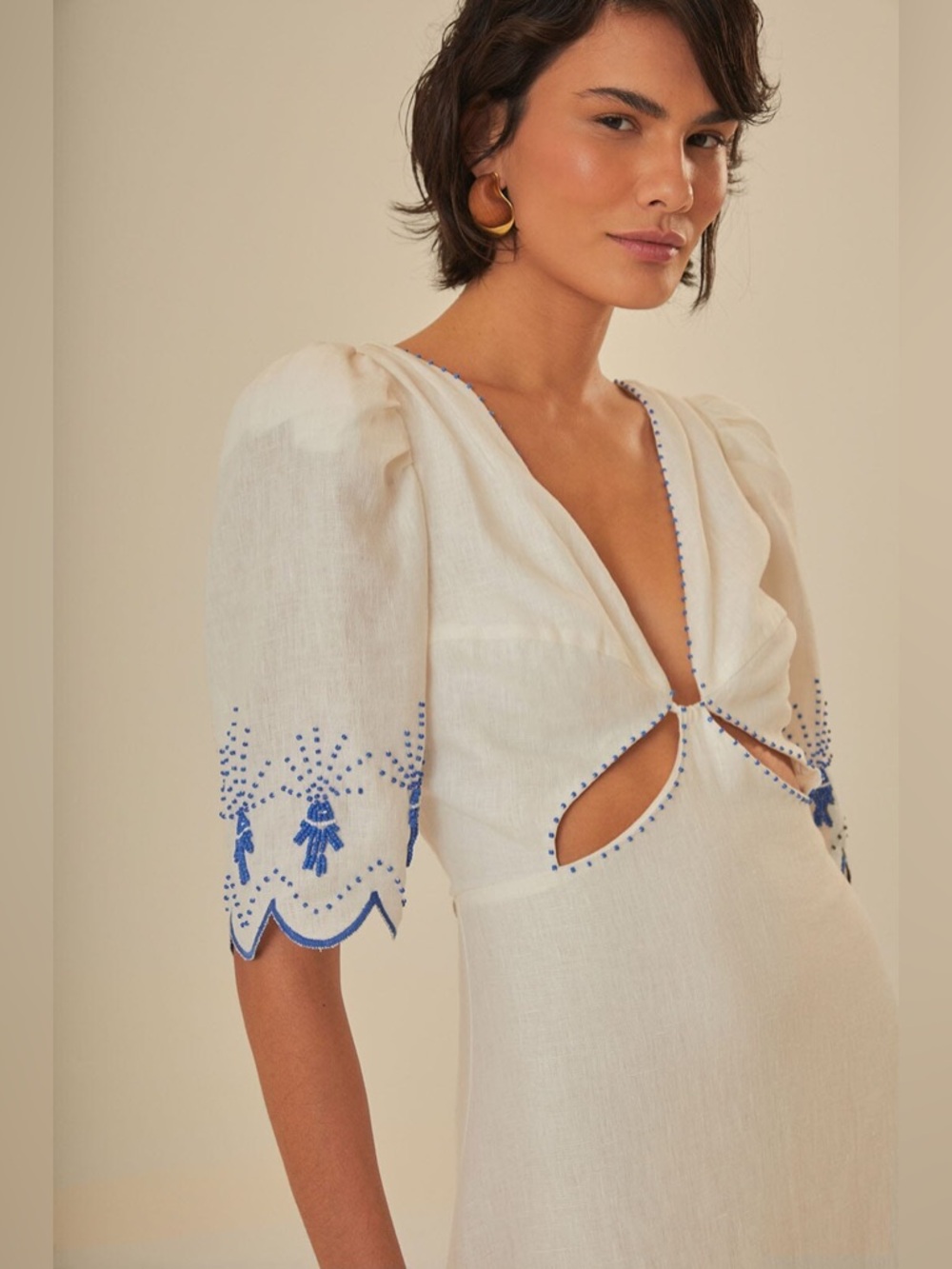 NWT FARM RIO SEA OF FISH ANKLE DRESS